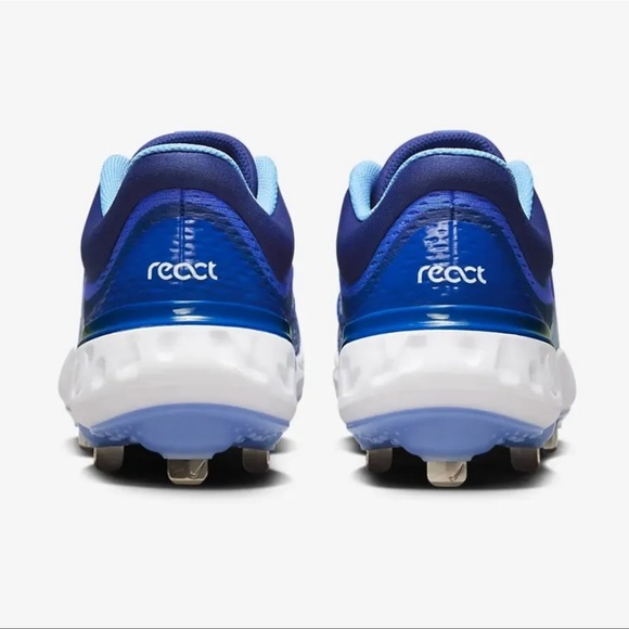 Nike Alpha Huarache Elite 4 Cleats Low Royal Blue White DJ6521-414 Men's Size - Picture 6 of 7